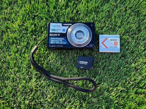 Sony Cyber-Shot DSC-W350 Preta + Bateria + Adaptador cartão SD