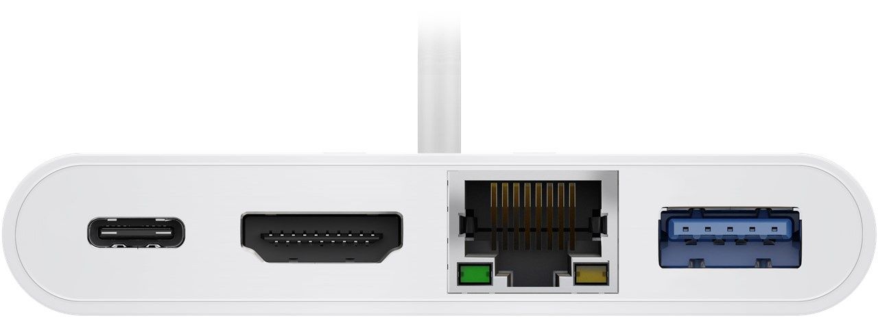 Adapter USB-C do RJ-45 Ethernet HDMI 4k USB-A USB-C PD 60W MacBook Pro