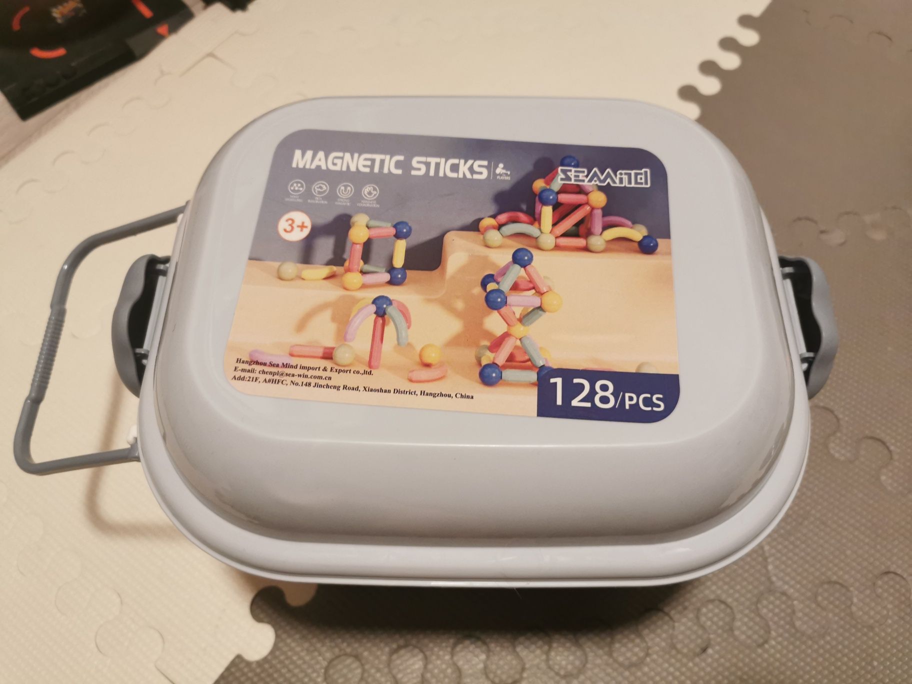 Klocki magnetyczne 128 elementów