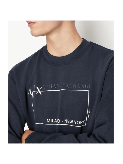 Bluza bez kaptura z logo Armani Exchange XS