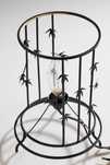 lampka nocna metalowa druciany walec 21cm lampka biurkowa