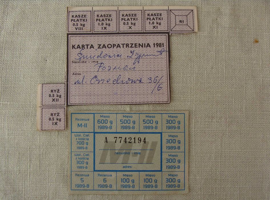Kartki żywnościowe z PRL