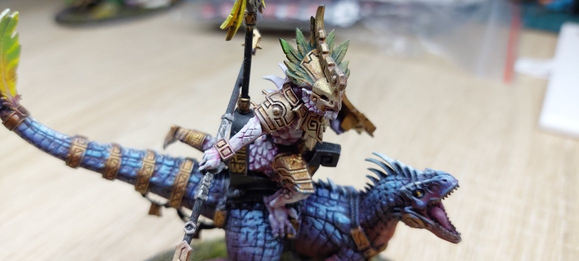 Warhammer Seraphon Saurus Scar-Veteran on Aggradon