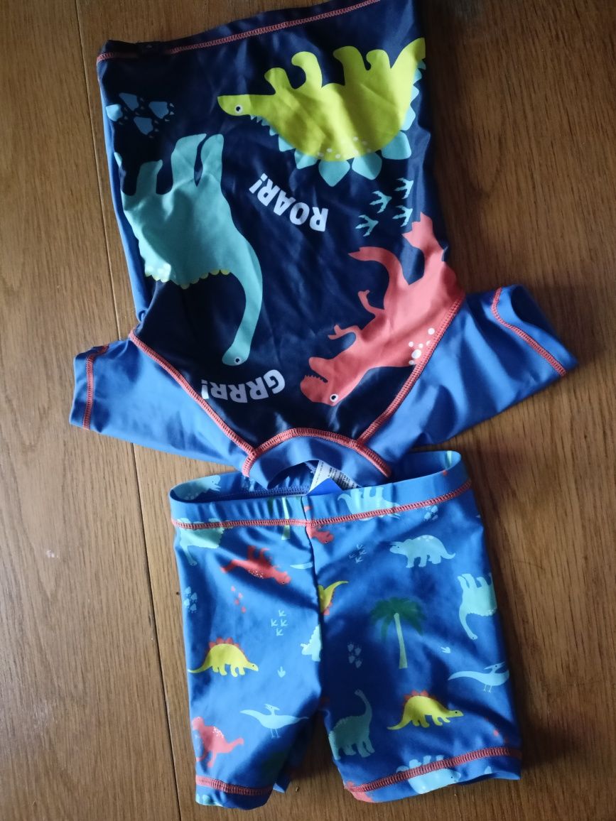 Kostium strój kąpielowy kombinezon plażowy ochrona UV dinozaury 92