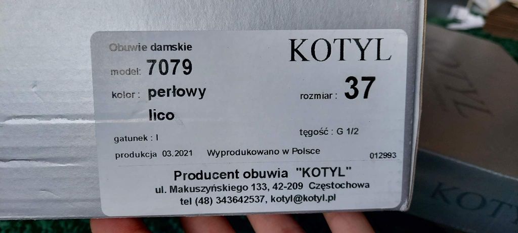 Buty ślubne kotyl model 7079 rozm. 37