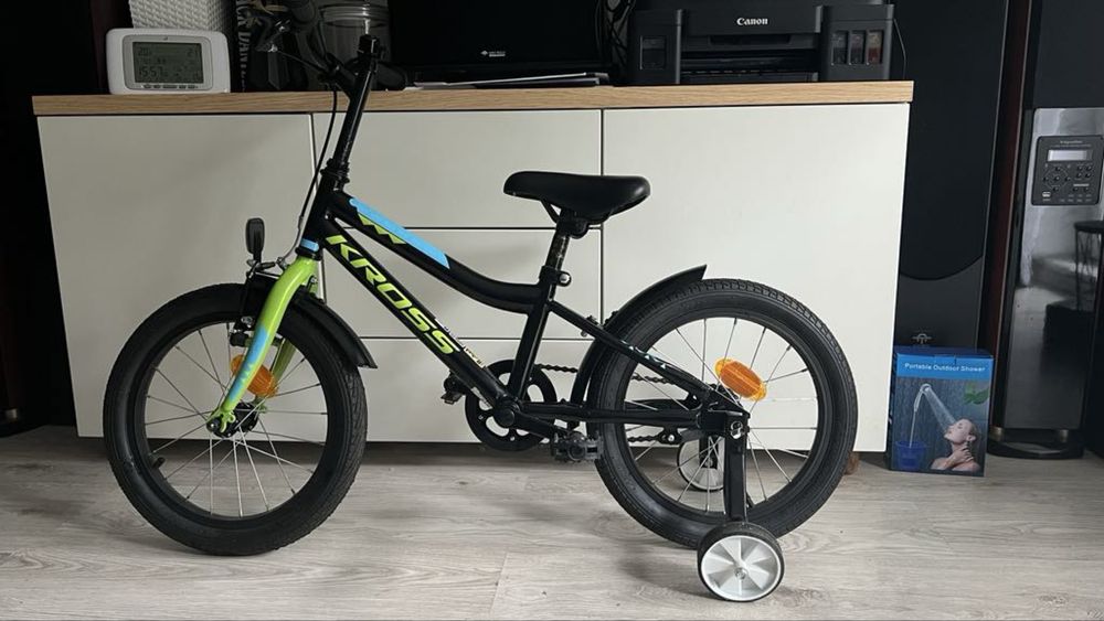 Rower Dziecięcy Kross Racer 3.0 Czarny/Limonkowy/Zielony