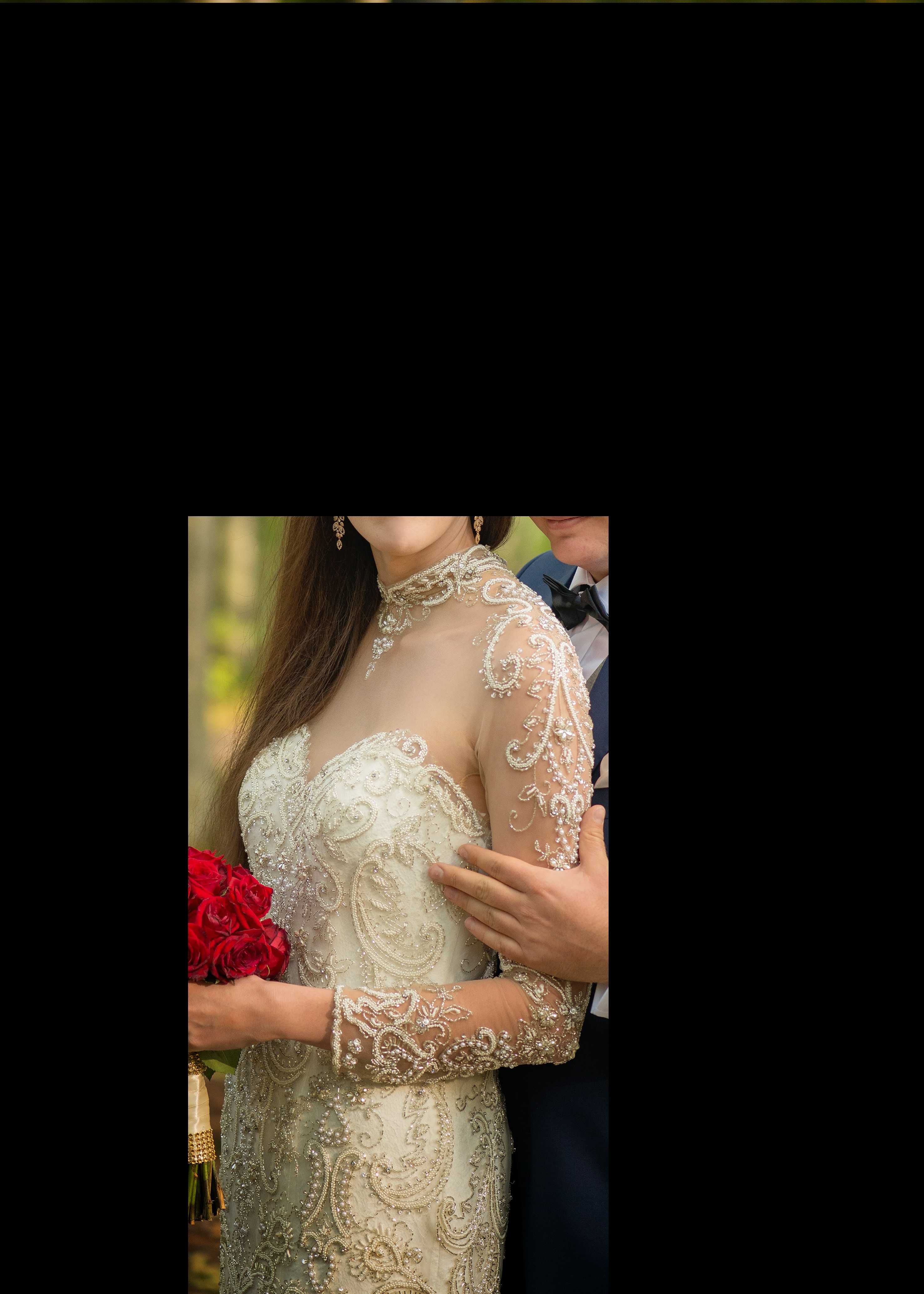 Suknia ślubna Justin Alexander, Rybka syrena,ivory, na wysoką kobietę