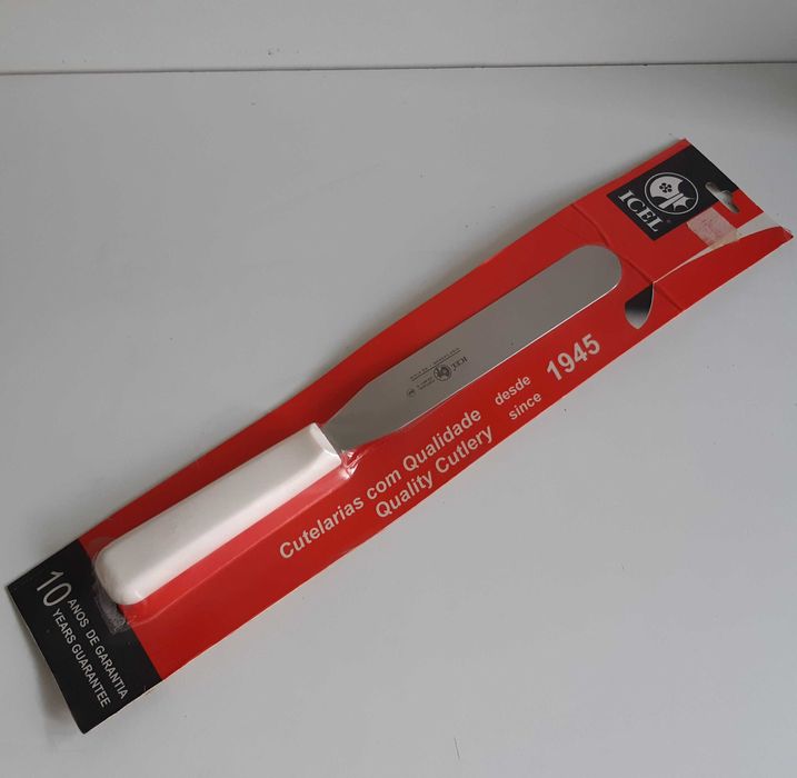 Espátula Lisa de Pasteleiro Pro Nova Embalada ICEL 30cm Aço Inox