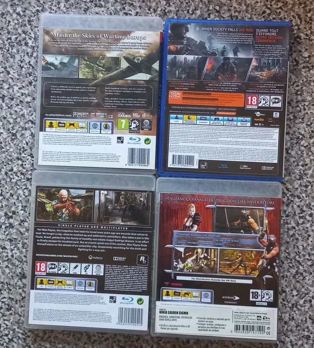 Conjunto de 4 jogos Playstation 3/4