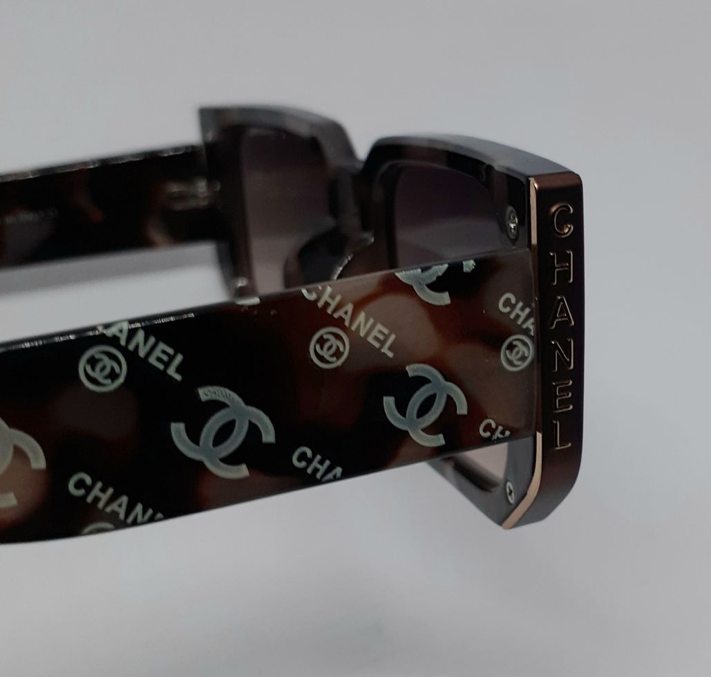 Брендовые женские очки прямоугольной формы коричневые градиент