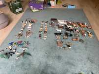 Schleich kolekcja 95 szt - konie, zwierzęta domowe, egzotyczne, inne