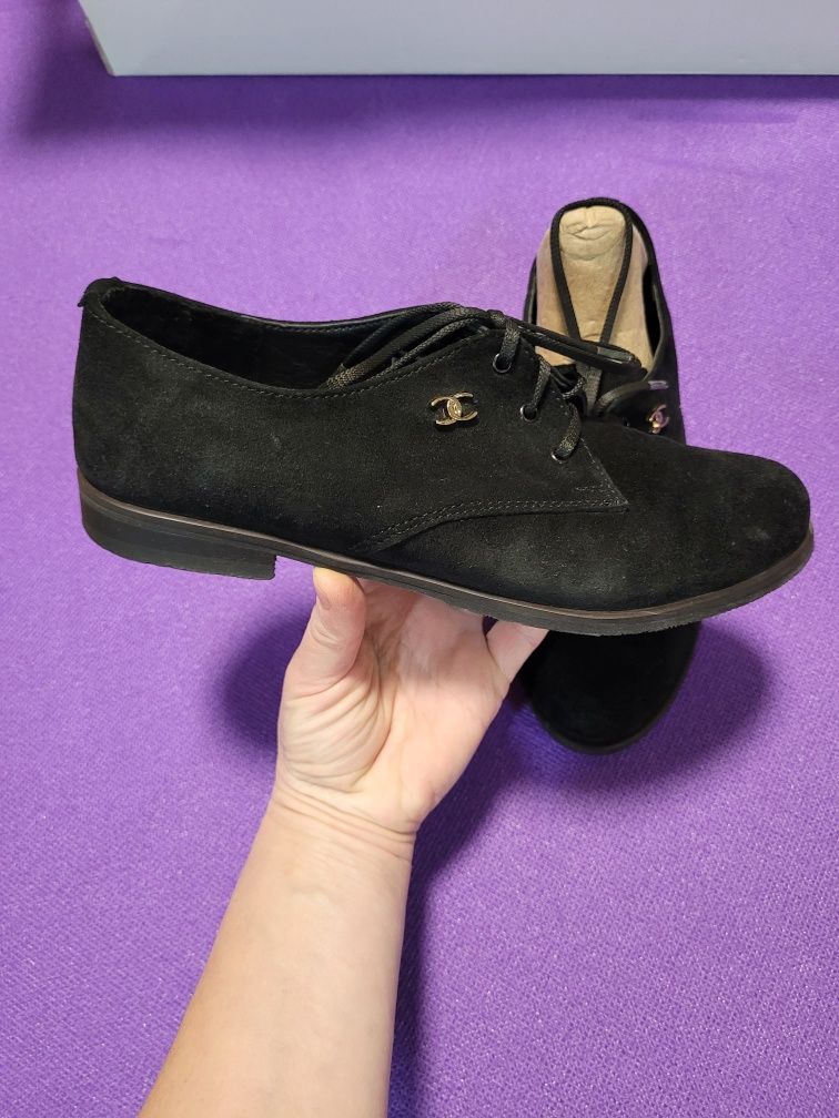 Туфлі жіночі чорні замшеві розмір 36