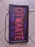 Szyld,neon LED otwarte, napis
