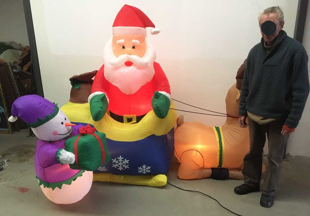 Antigo vtg ~ "INSUFLÁVEL de NATAL" ~ Com luz interior ~ Impecável ~ #6