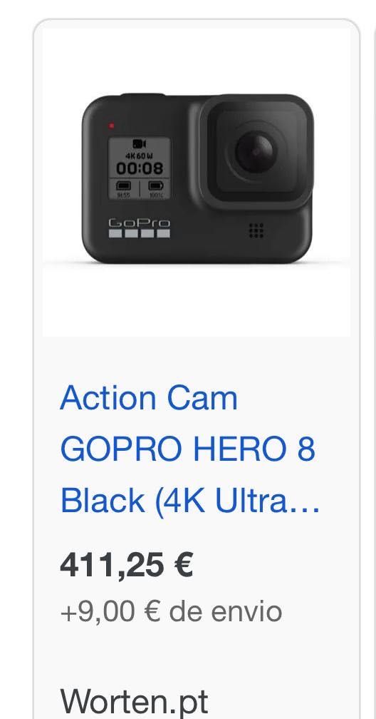Go Pro Hero 8 Black + acessórios