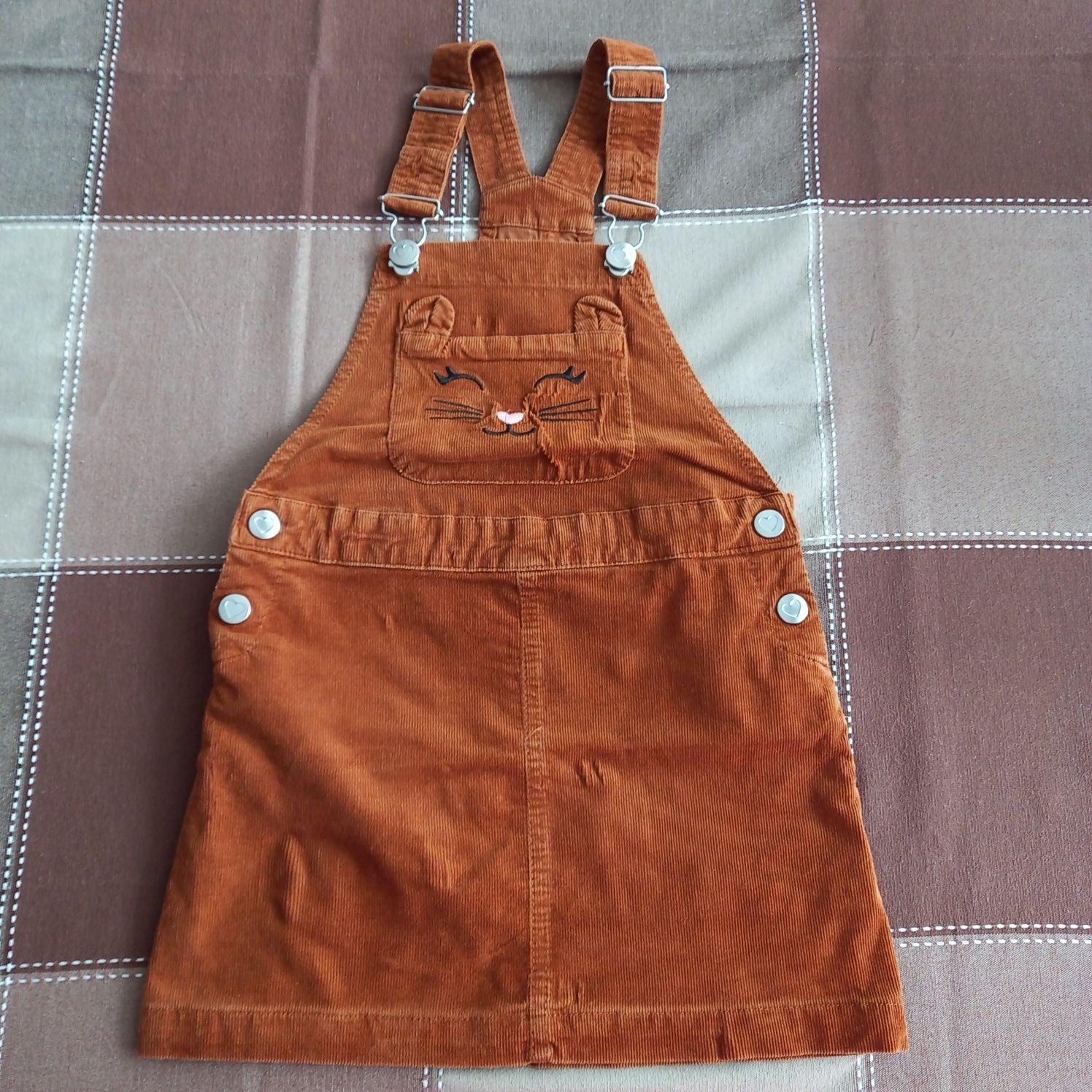 Sukienka ogrodniczka Lindex, kotek, rozmiar 98-104