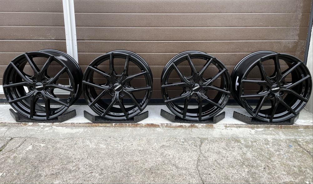 4x felgi aluminiowe Czarne 5x108 r17 et50 7,5J Alufelgi Oryginał 17”
