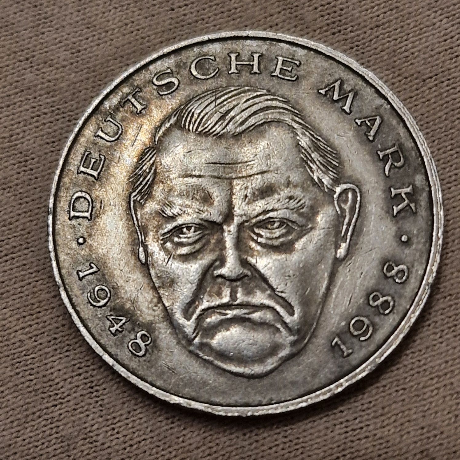 Moneta Niemcy 2 deutsche mark 1989