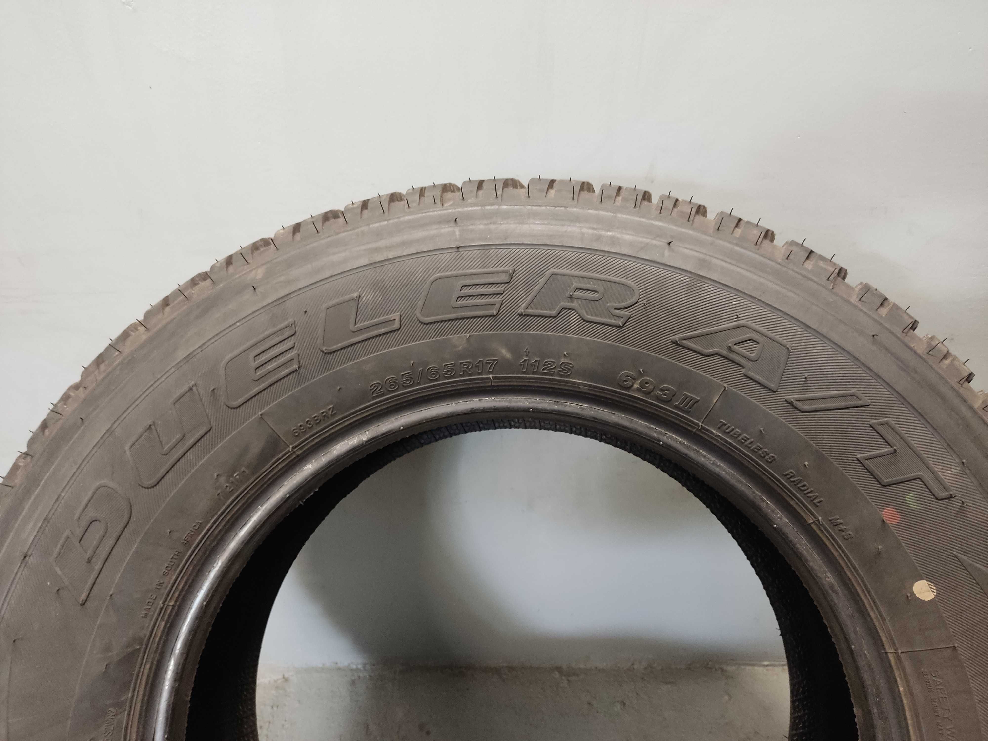 4x265/65R17 Bridgestone Dueler A/T, 112S, 2024 rok, Jak Nowe