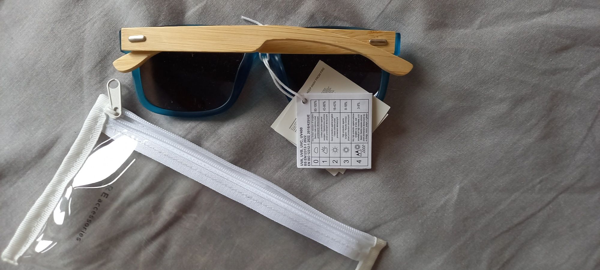 Nowe Okulary przeciwsłoneczne nowe Reserved bambusowe drewniane