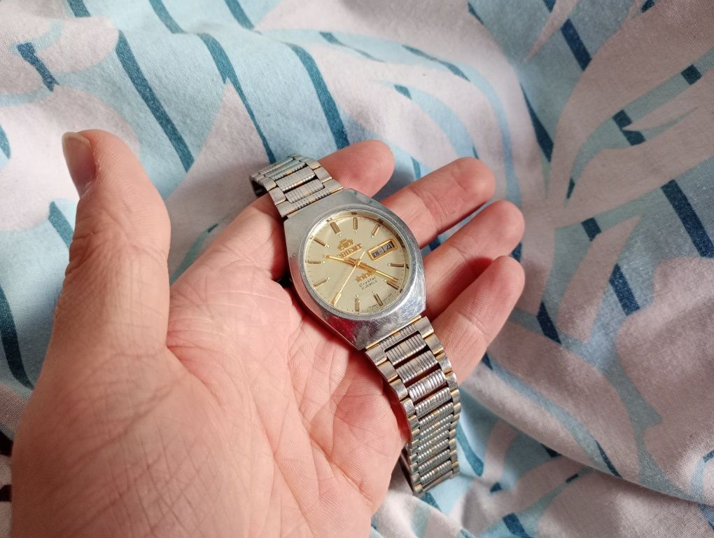 Piękny zegarek orient crystal perłowy rynek japoński ni seiko wostok