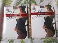 2 pary Rajstopy ciążowe Marilyn 3M cieliste i grafitowe (nowe) +gratis