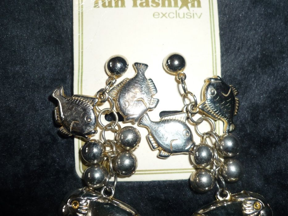 Серьги, браслеты и цепочка (Япония). Набор из 8ми предметов.