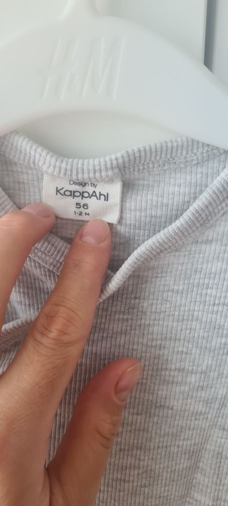 Kopertowe body prążek szare Kappahl 56