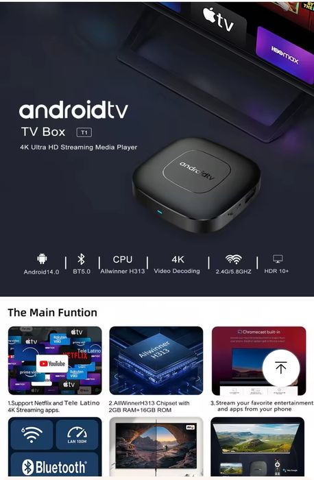 TV Box Android 2gb Ram 16gb rom.
Para streaming