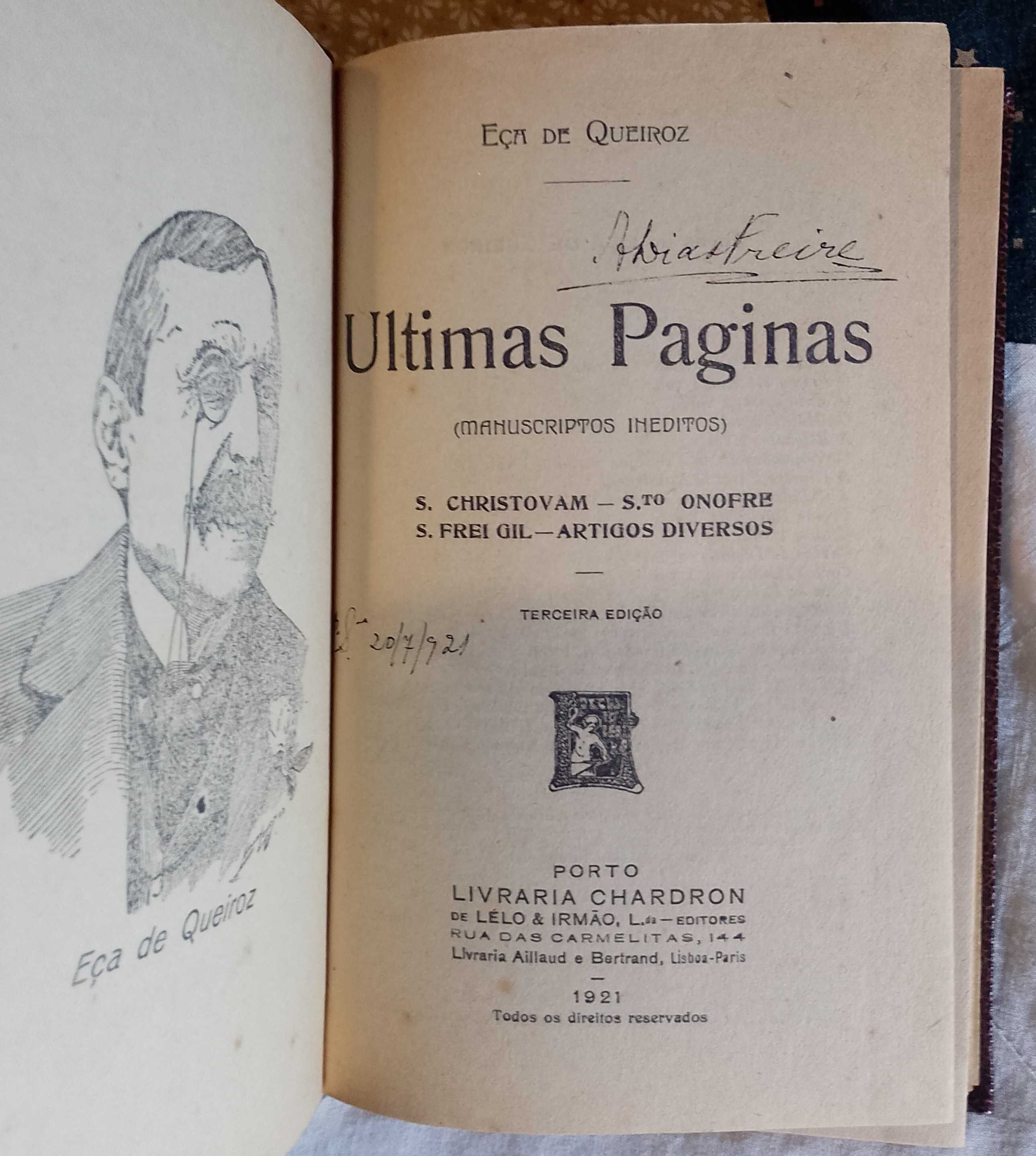 Últimas páginas, Eça de Queiroz