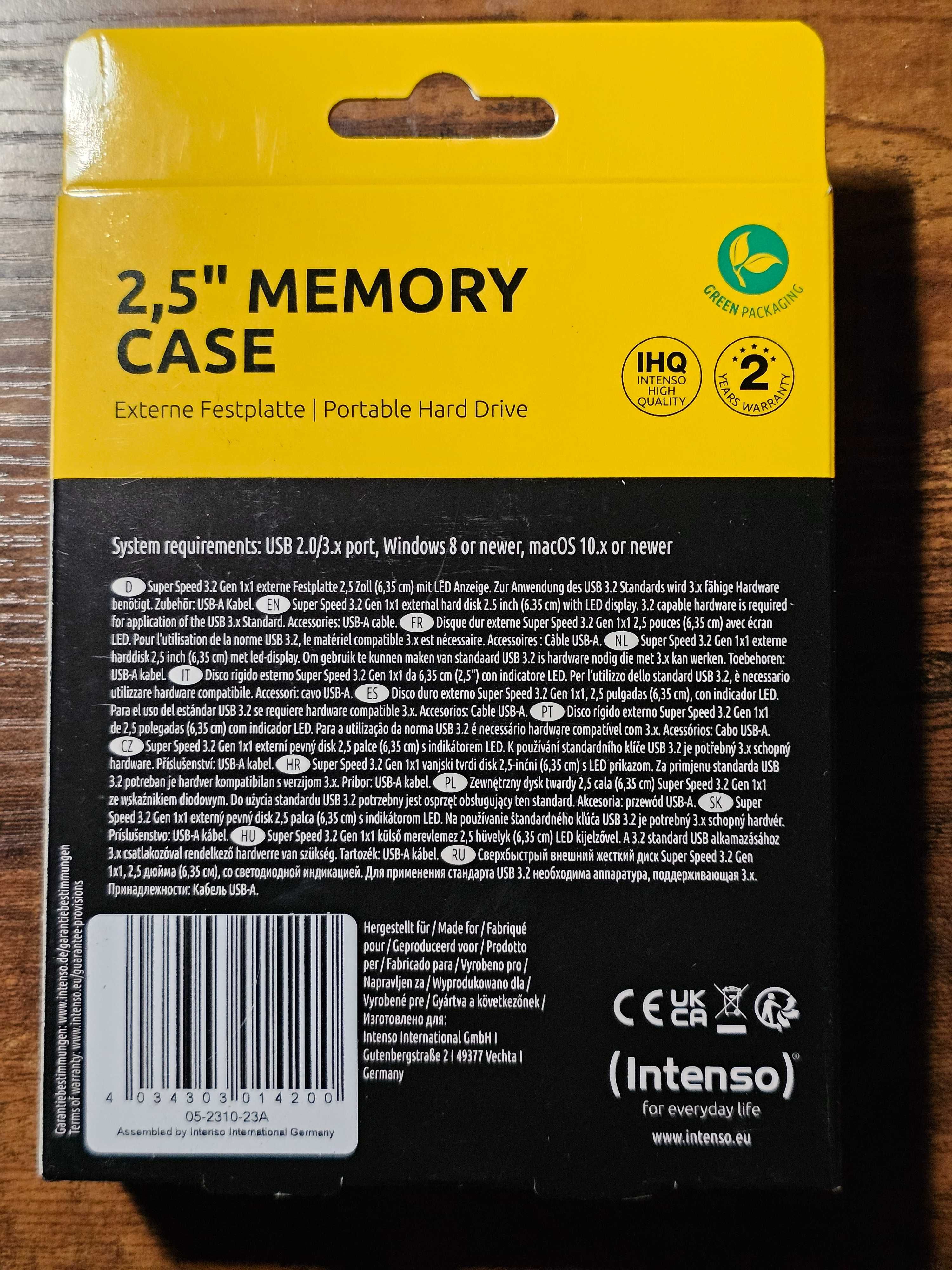 Intenso Memory Case - dysk twardy - 1 TB - zewnętrzny (przenośny)