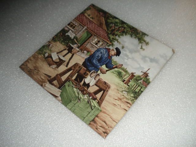 Azulejo Holandês Royal Mosa de 1984 O Sapateiro