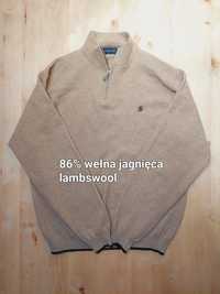 Sweter wełniany L Brubaker camel