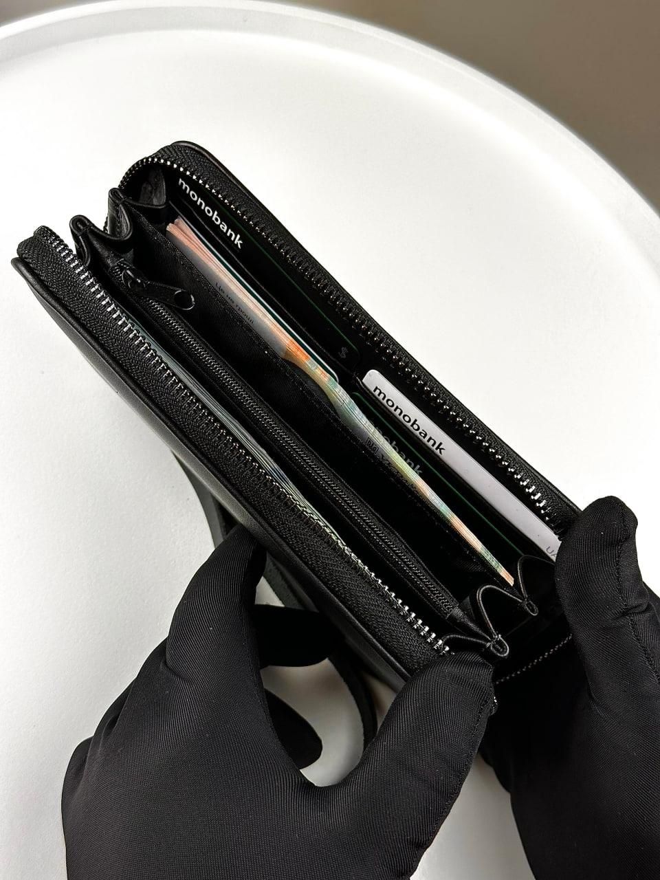 Шкіряний клатч-гаманець із натуральної зернистої шкіри SV003 (коричнев