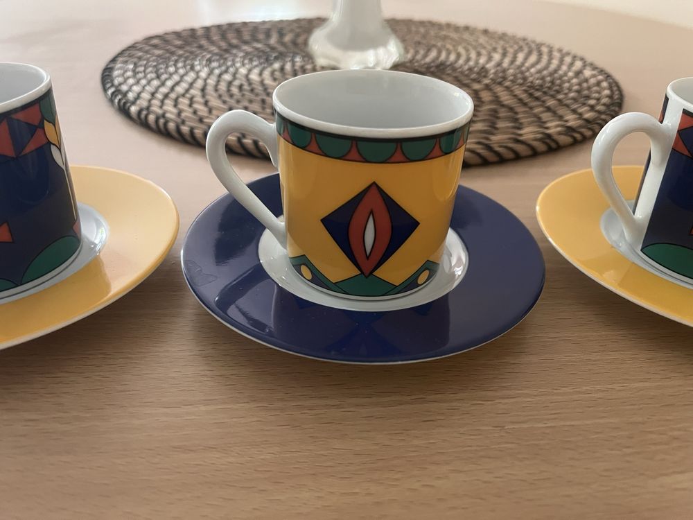 3 filiżanki porcelanowe Kahla Germany - vintage, old, fajans