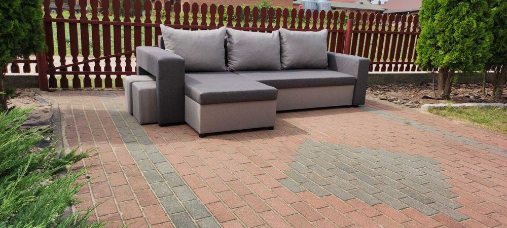 Sofa GRAND z pufami. Dowolna kolorystyka !