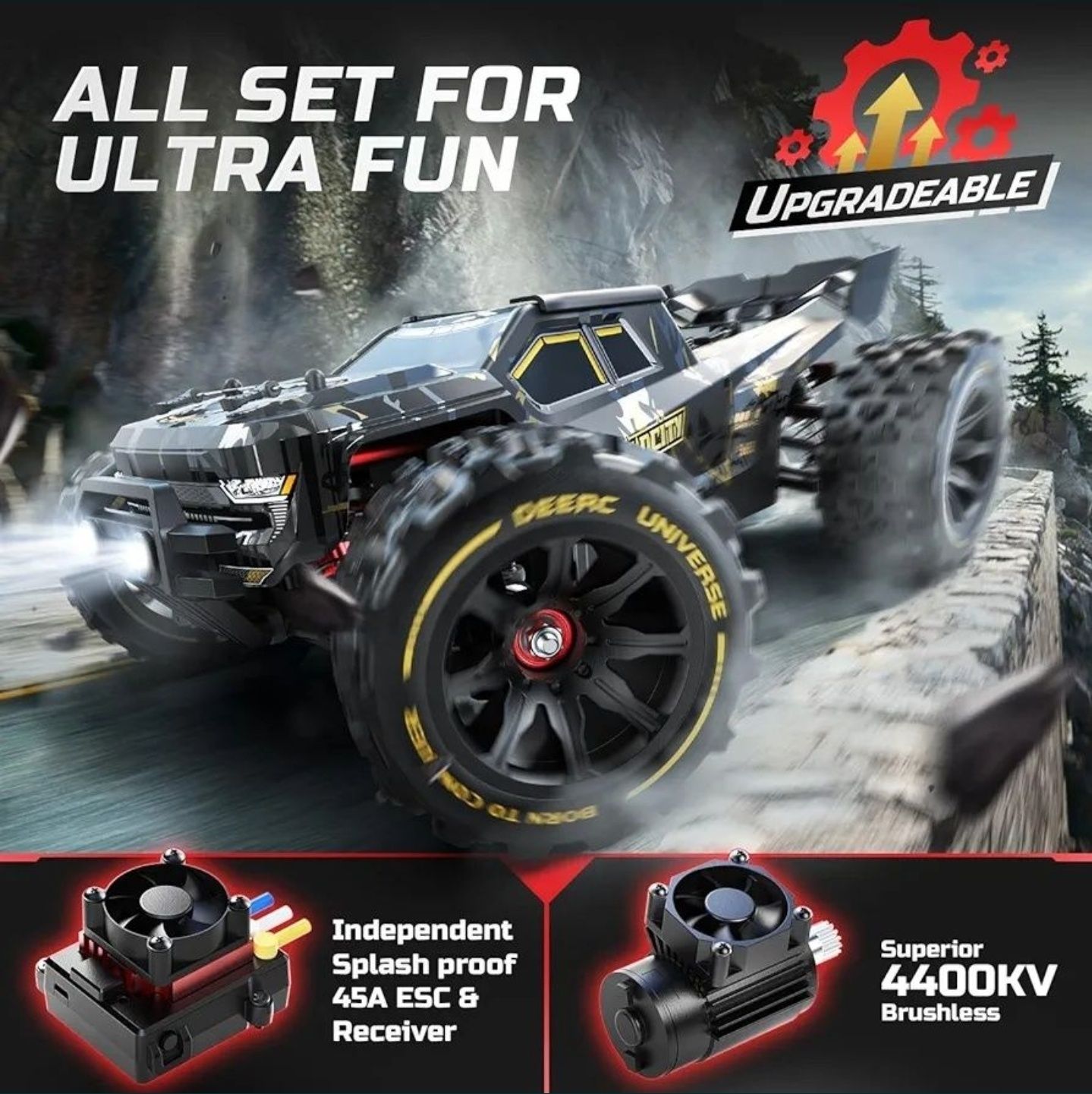 Samochód zdalnie sterowany DEERC RC Truck 1:14