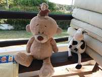 Peluches toalhas resguardos robe relógio fones filmes