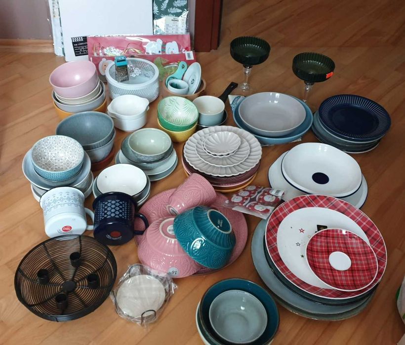 Talerze, miseczki, kubki Duka, Homla, Ikea, Home&You, Pepco H&M i inne