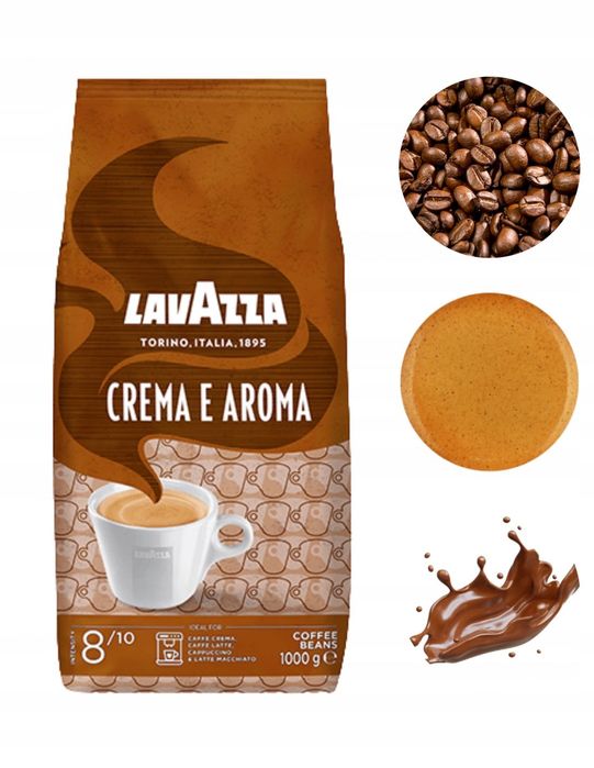 2x 1KG Kawa ziarnista LAVAZZA CREMA E AROMA Oryginalna Pyszna