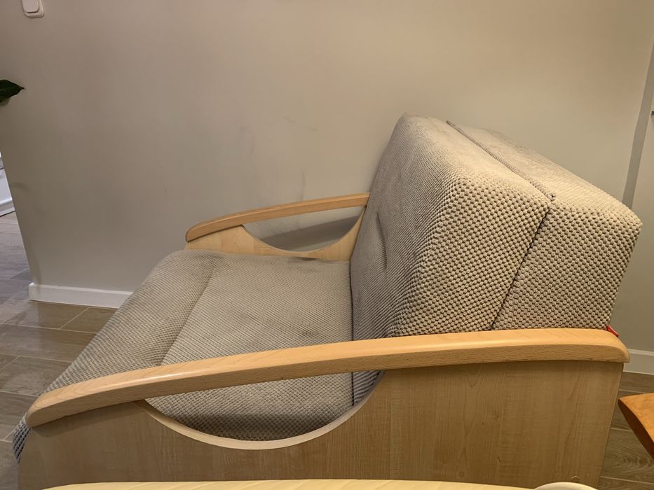 Amerykanka fotel rozkladany dofa z funkcją spania szara BRW