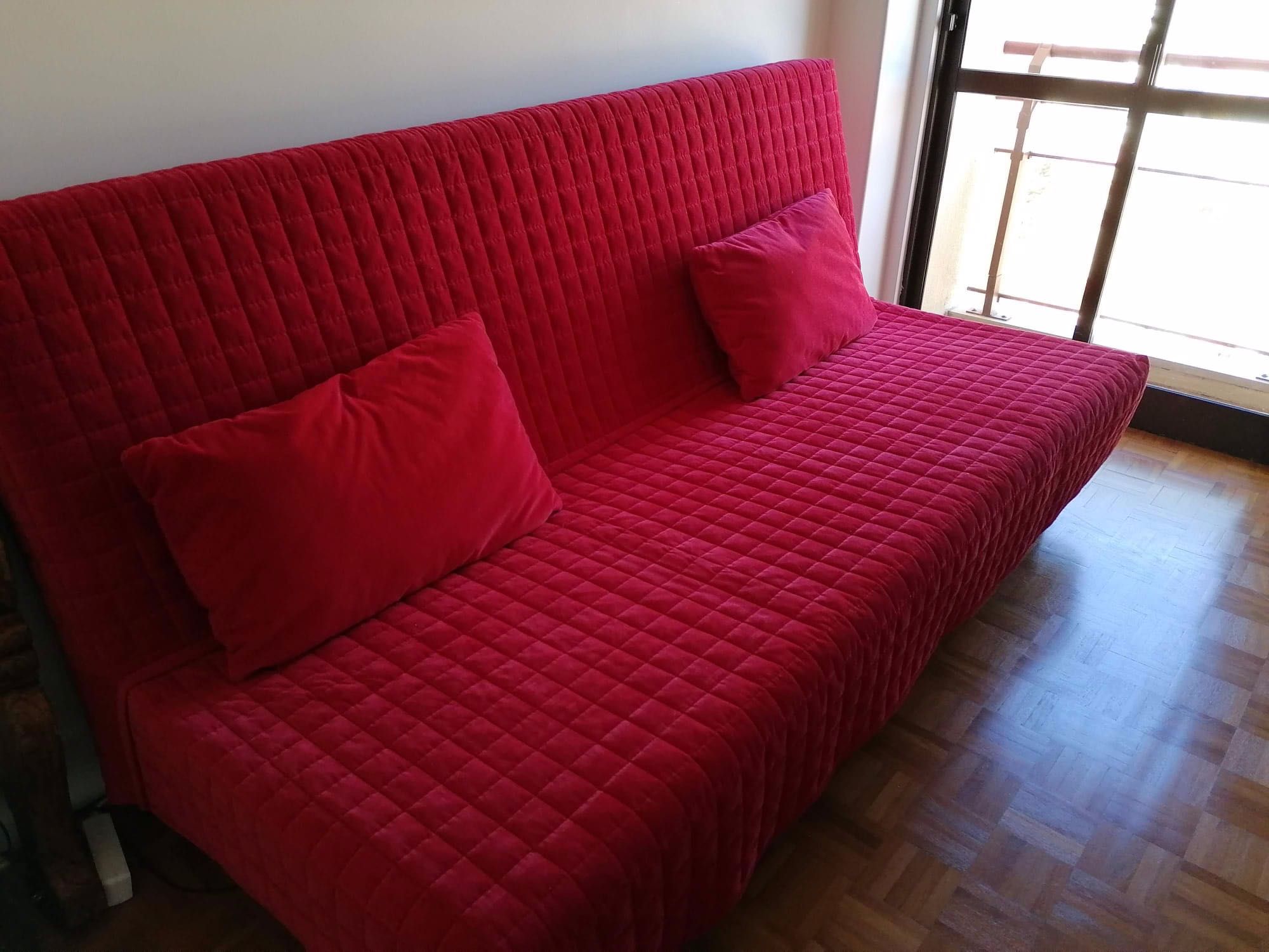 Sofá-cama IKEA Vermelho 2 lugares