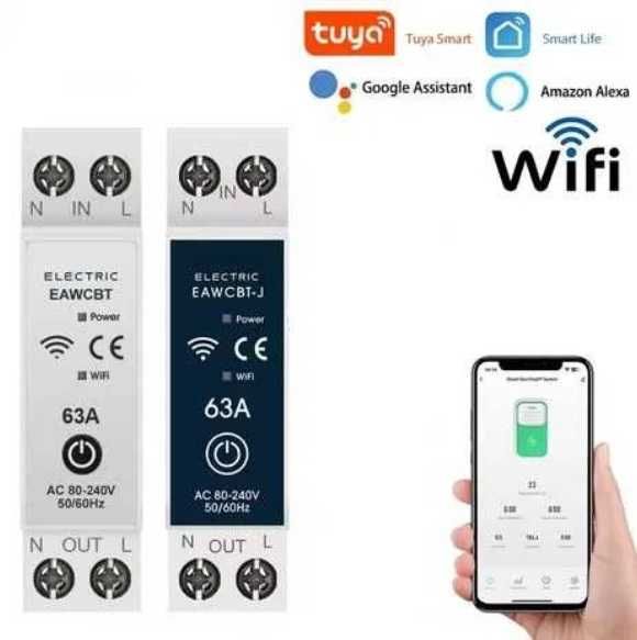 Disjuntor WIFI controle remoto alexa e google