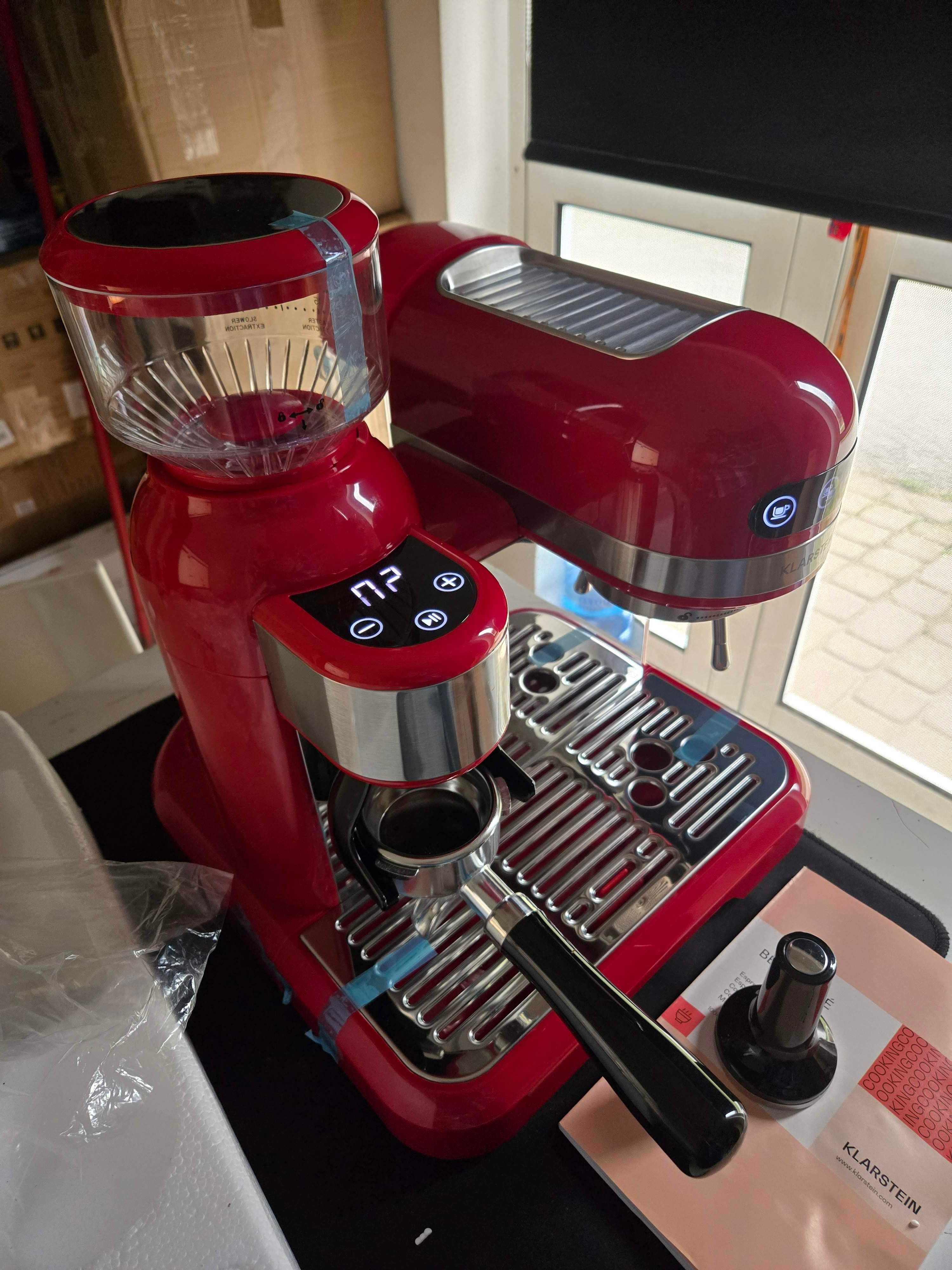 Piękny Ekspres ciśnieniowy Retro z Młynkiem 20 Bar Bella Cafe