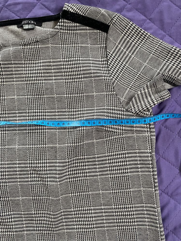 Elegancka koszulka w kratkę S
