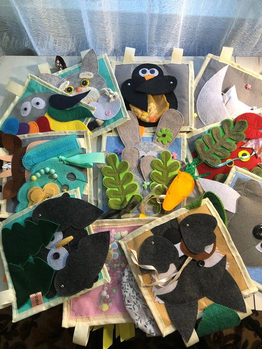 Фетровій великий сенсорній - тактильній набір.