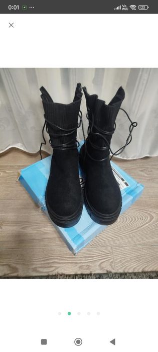 Черевики еко замш