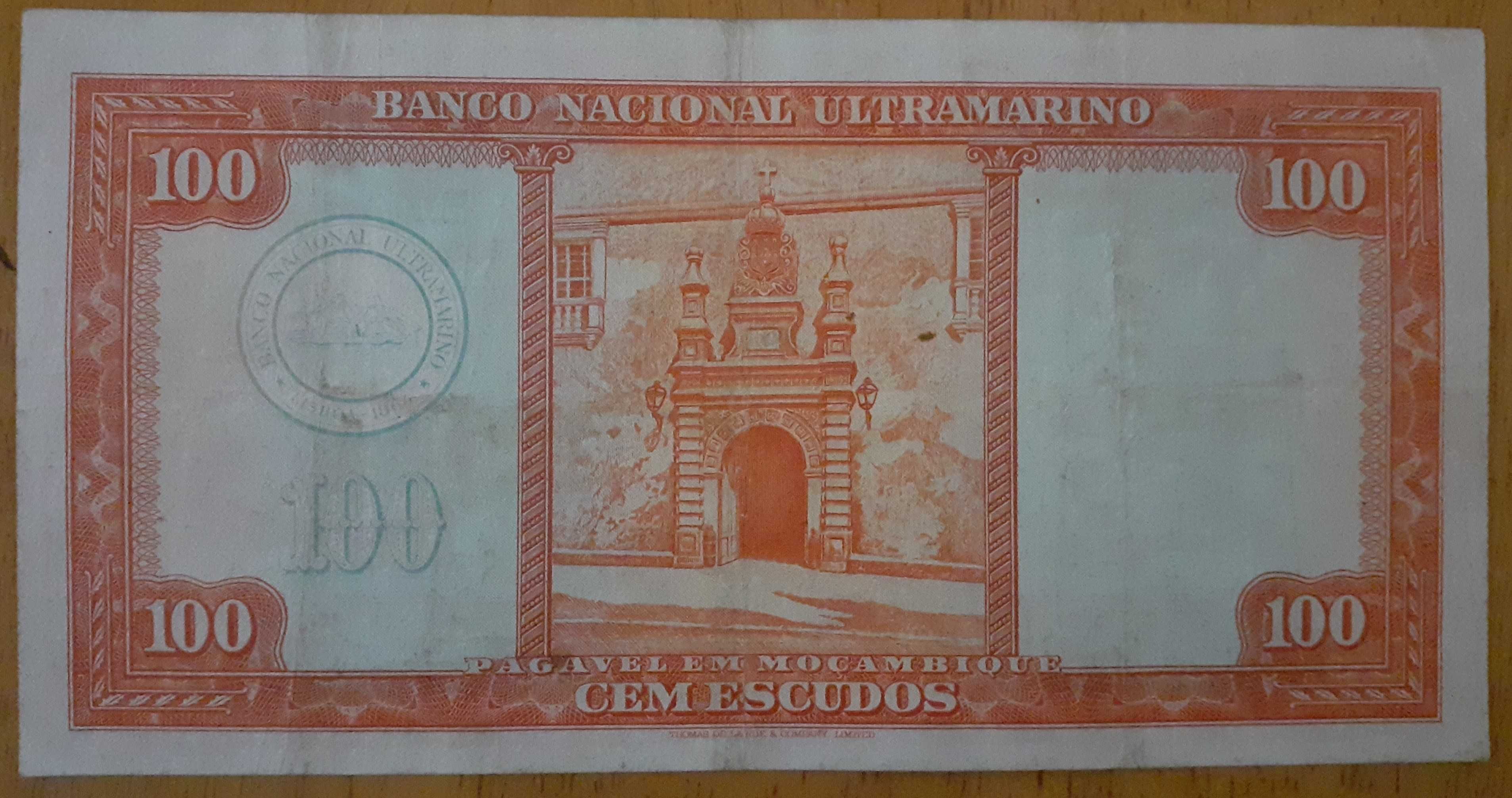 nota de 100 escudos moçambique de 1958 ornelas