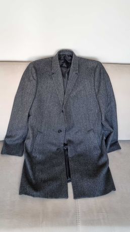Płaszcz zimowy/przejściowy męski Kenneth Cole w jodełkę rozmiar 42 XL