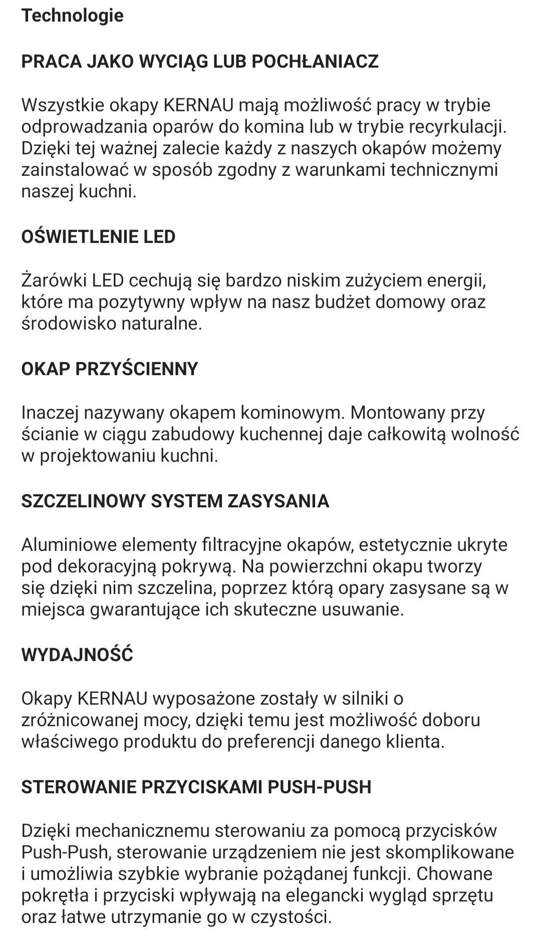 Okap Kernau KCH 3591.1 B - NOWY